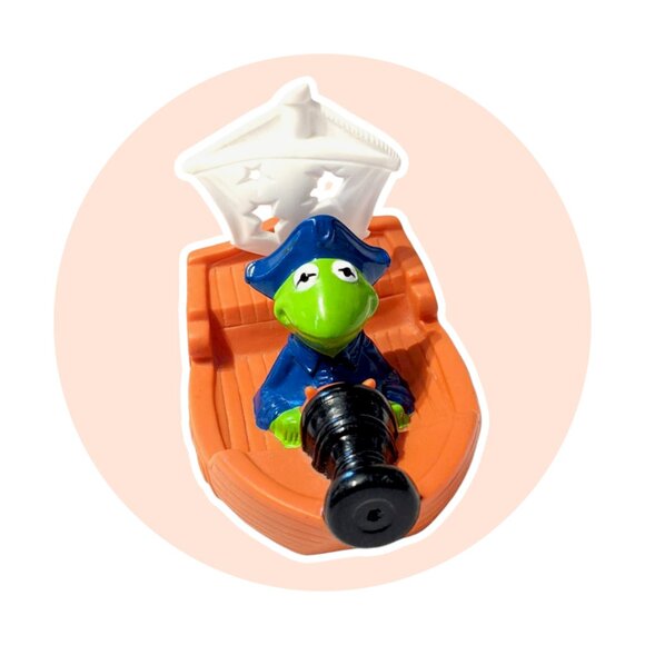 The Muppets Treasure Island Disney Action Figure Toy: Kermit Boat Water Toy - Picture 1 of 5